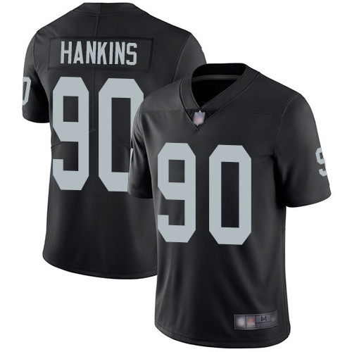 Men Oakland Raiders Limited Black Johnathan Hankins Home Jersey NFL Football #90 Vapor Jersey